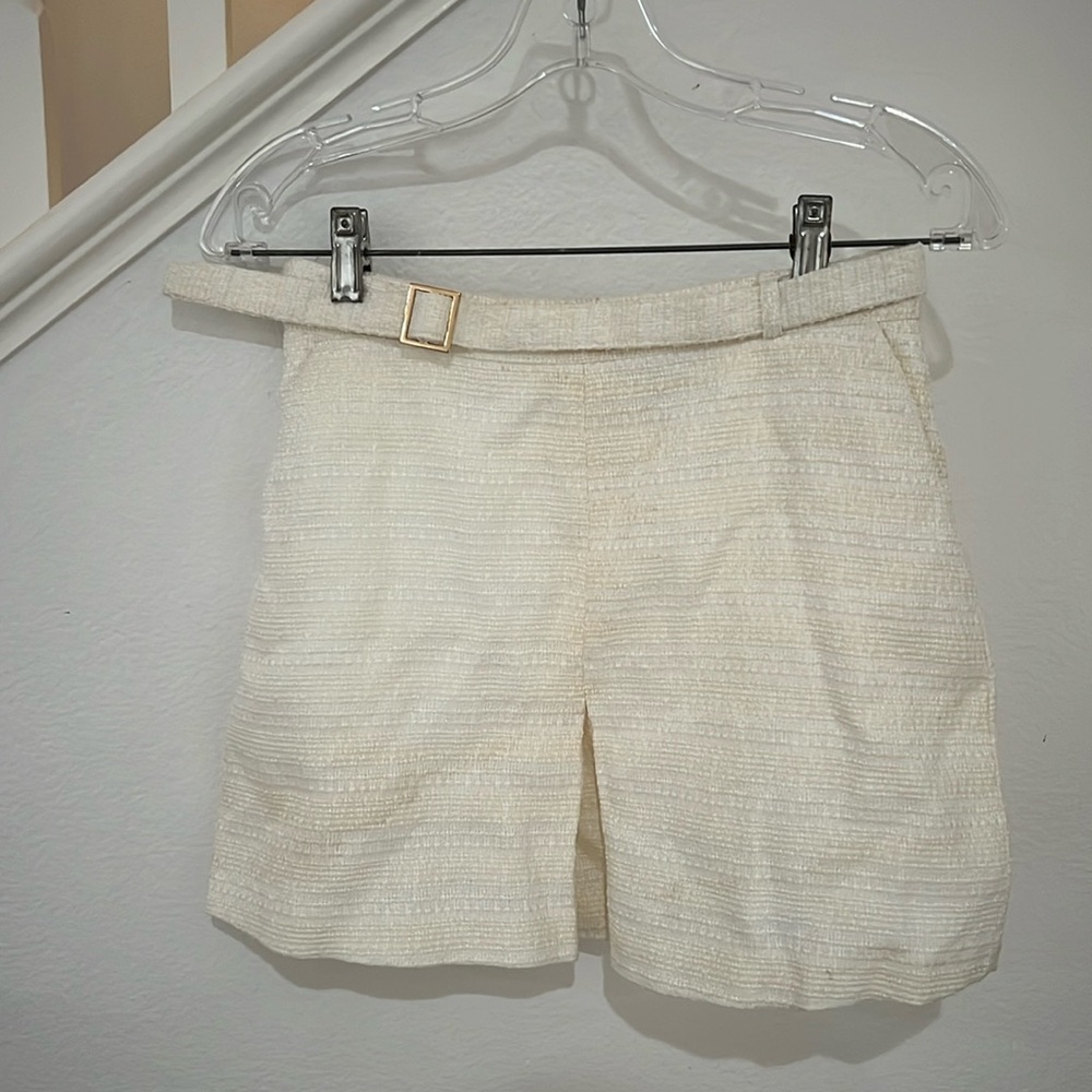 Tweed miniskirt with belt